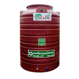 ถังเก็บน้ำบนดิน PE 8000 ลิตร Safe รุ่น GN8000RE ลายแกรนิต สีแดง